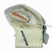 Bauer Supreme Ultrasonic - Used NHL Pro Stock Goalie Glove - Ilya Sorokin (White/Blue/Orange)