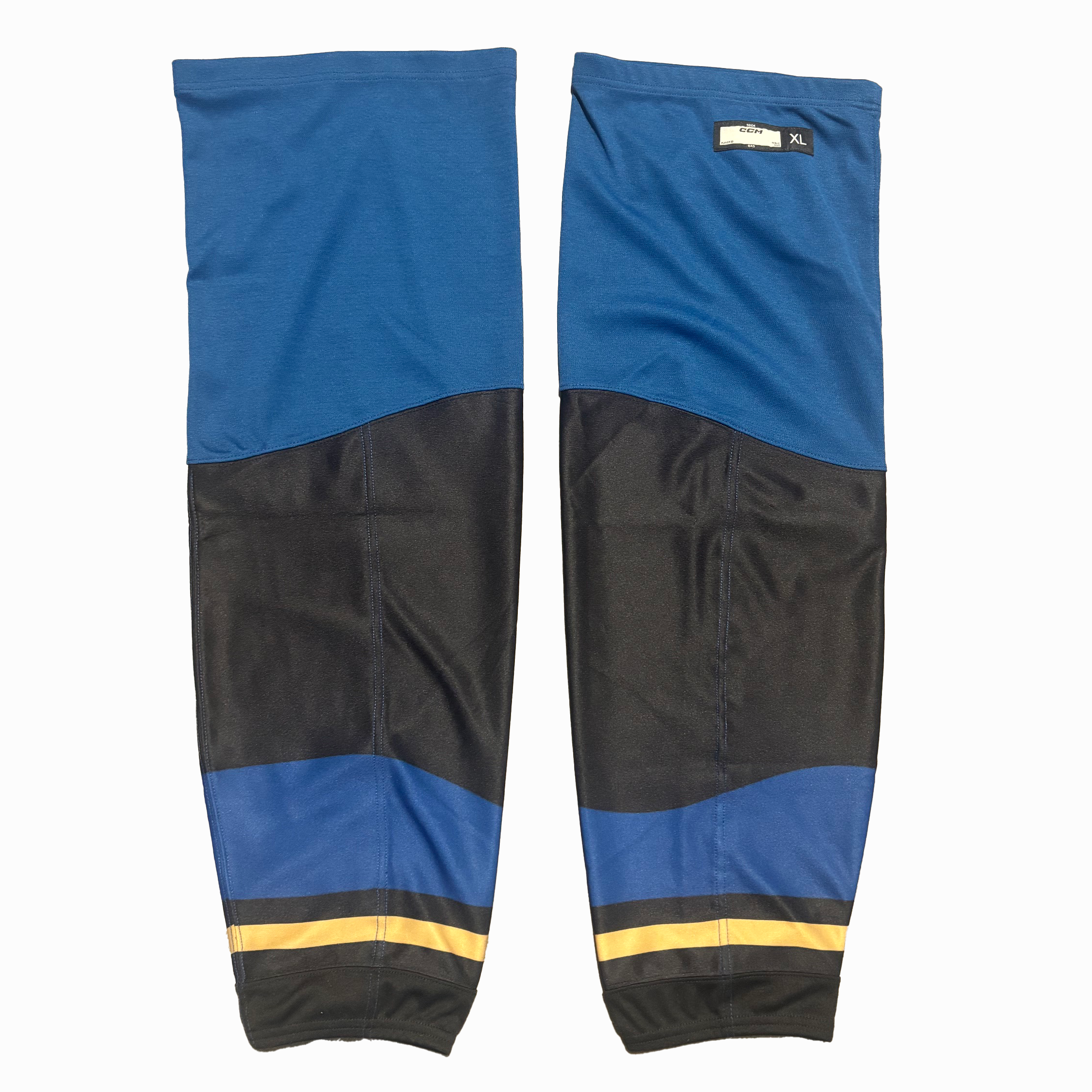 CCM - Nouveaux bas de hockey AHL (noir/bleu/doré)
