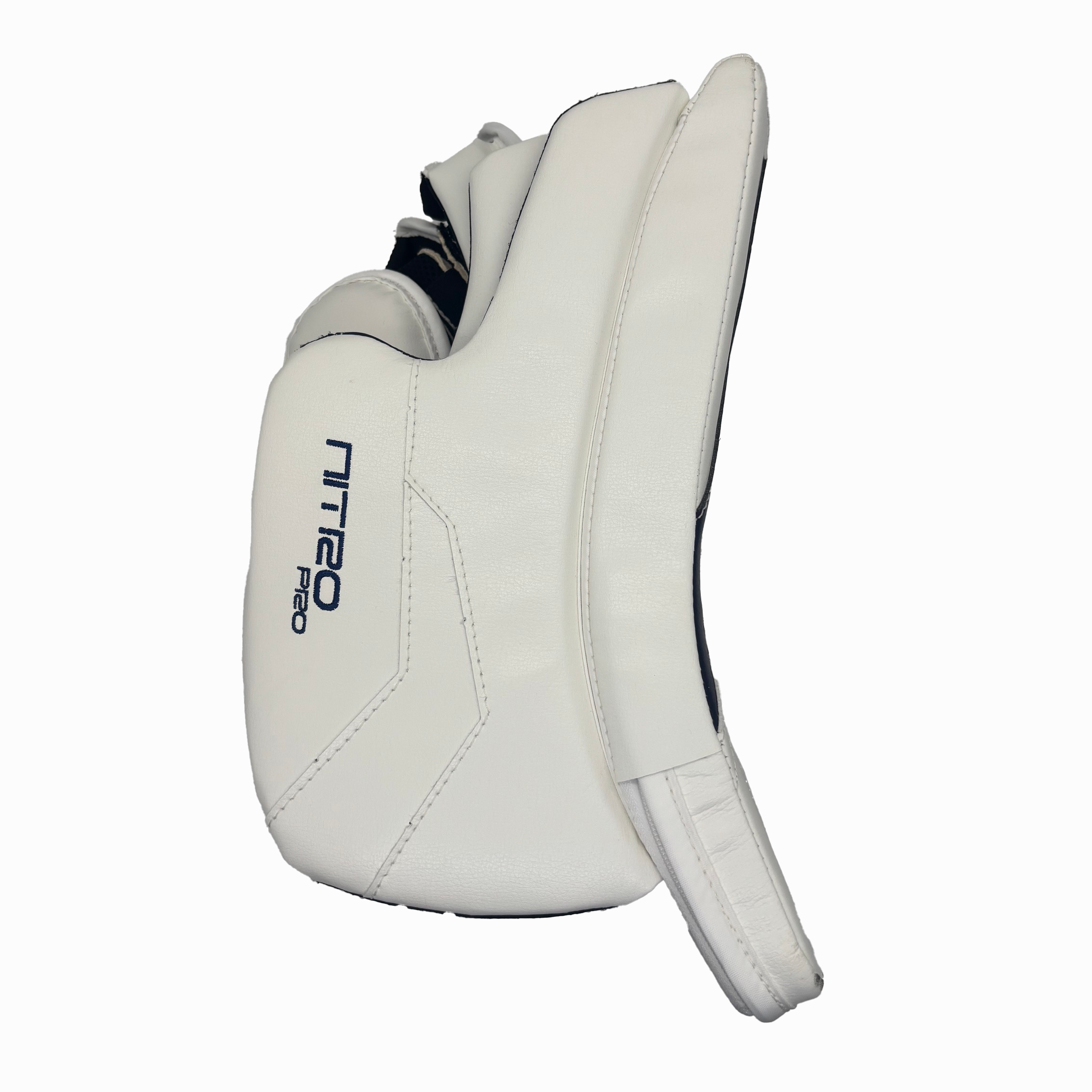 TRUE Catalyst Nitro Pro - Nouveau Blocker de Gardien Pro Stock LNH - Ivan Fedotov (Blanc/Bleu Marine/Argent)