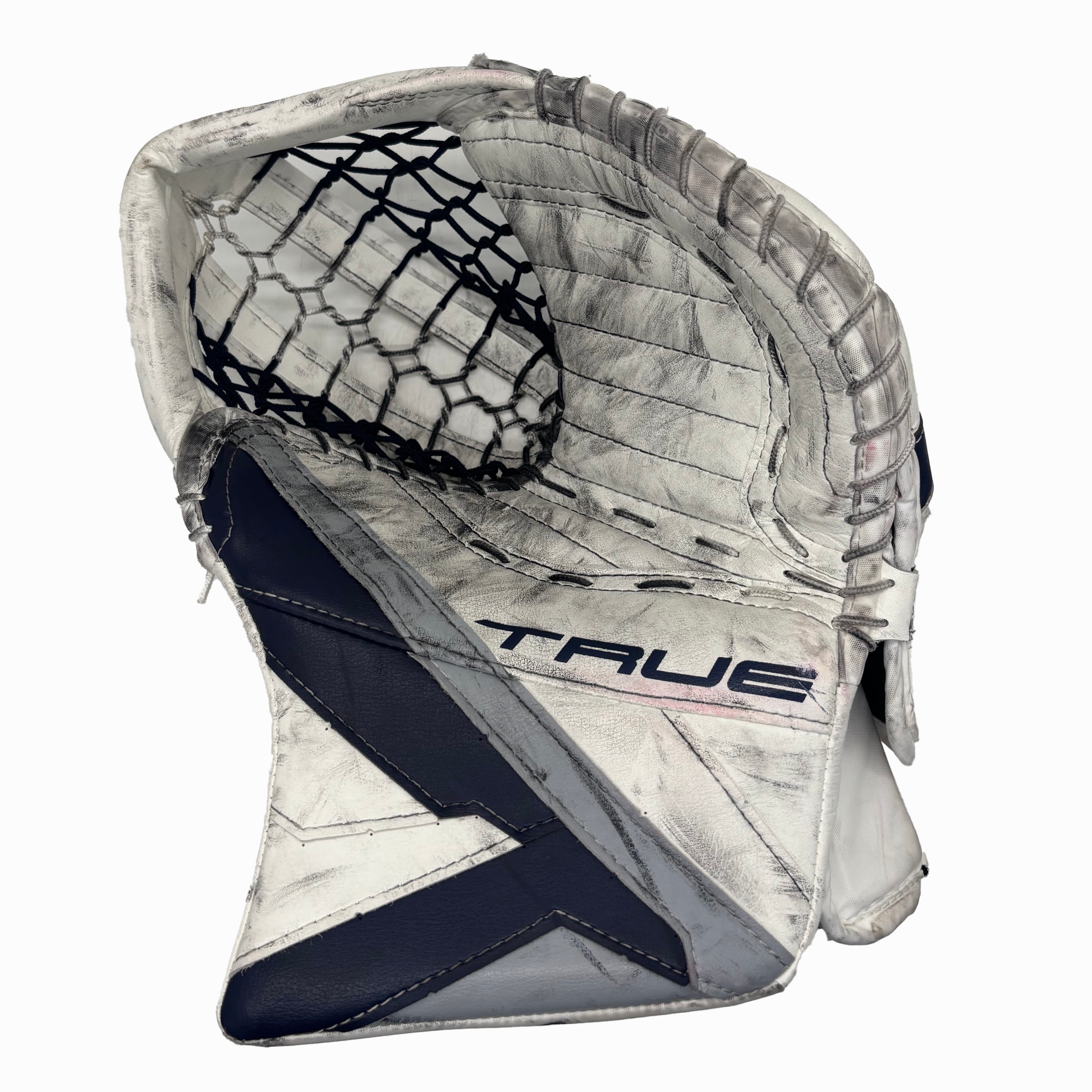 Ensemble complet de gardien de but professionnel usagé TRUE Catalyst Nitro Pro - Ivan Fedotov (blanc/marine/argent)