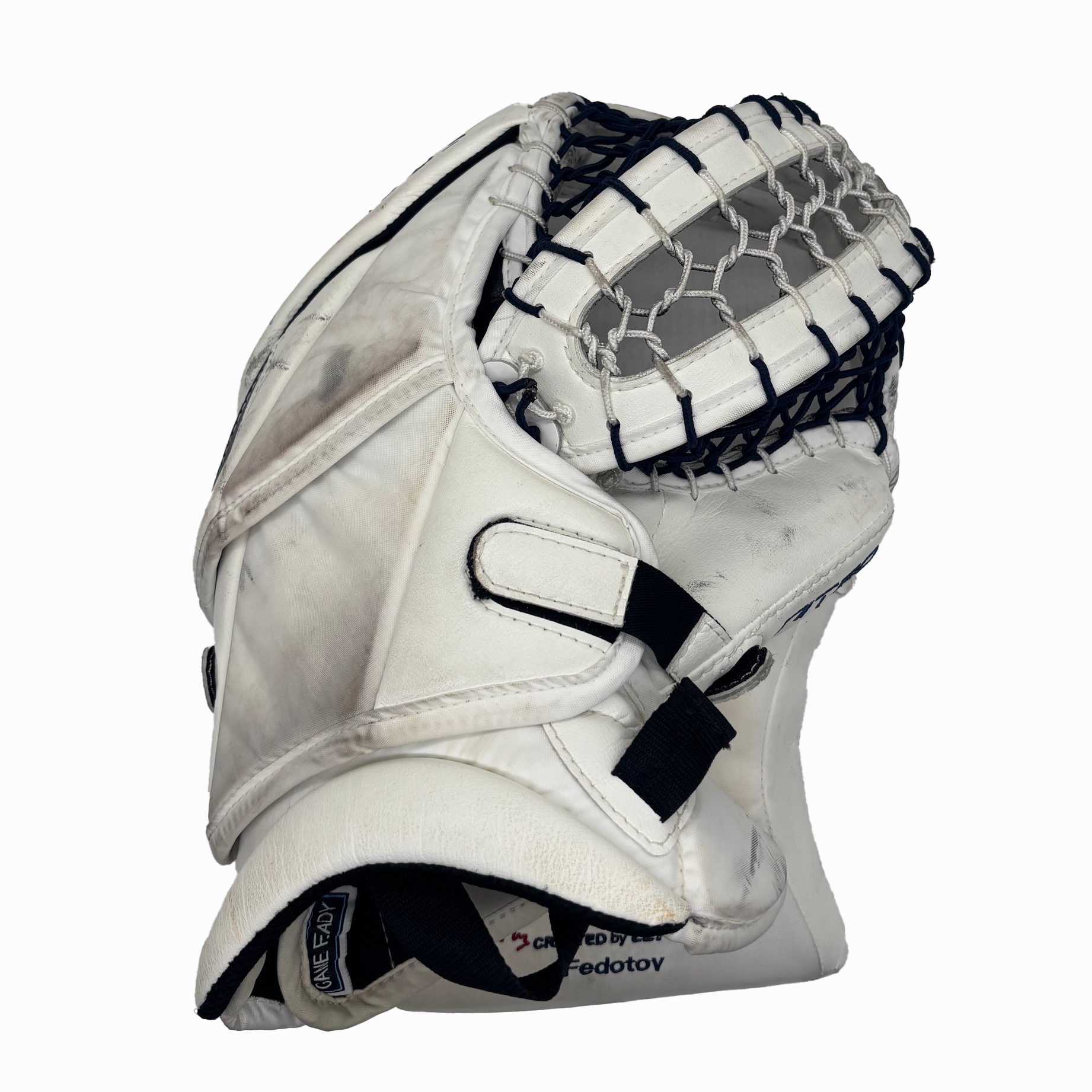 Ensemble complet de gardien de but professionnel usagé TRUE Catalyst Nitro Pro - Ivan Fedotov (blanc/marine/argent)