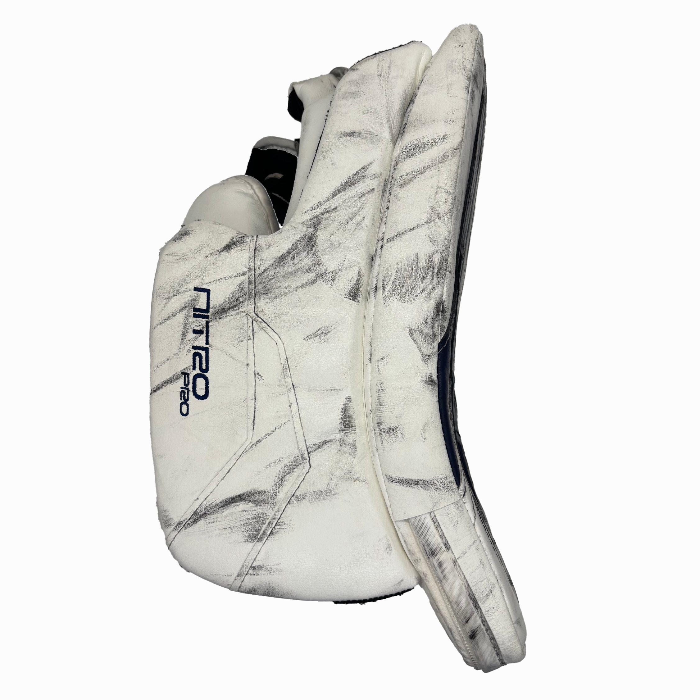 Ensemble complet de gardien de but professionnel usagé TRUE Catalyst Nitro Pro - Ivan Fedotov (blanc/marine/argent)