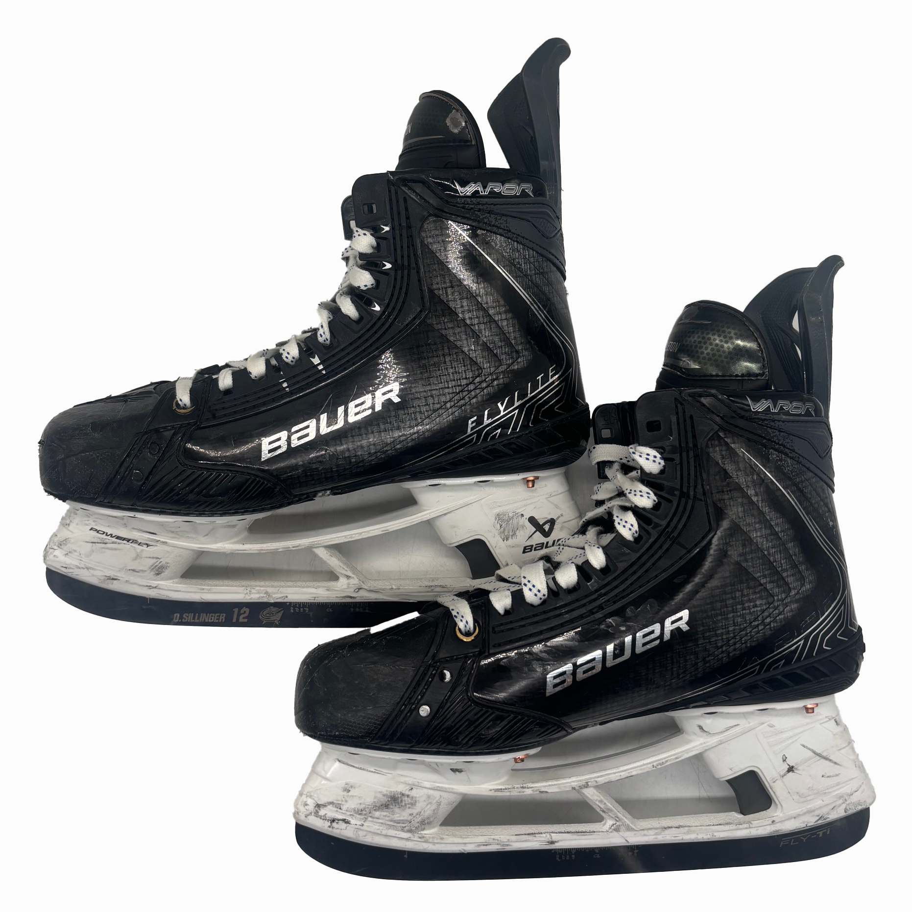 Bauer Vapor Flylite - Patins de hockey usagés Pro Stock AHL - Taille 8E (Noir)