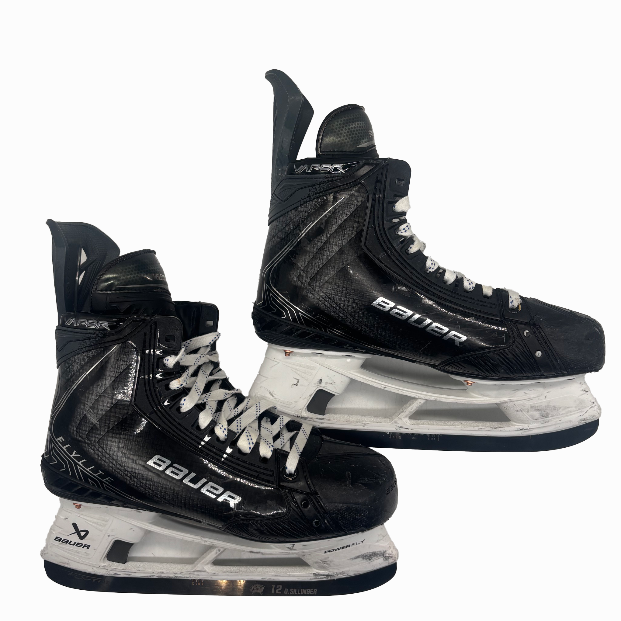 Bauer Vapor Flylite - Patins de hockey usagés Pro Stock AHL - Taille 8E (Noir)