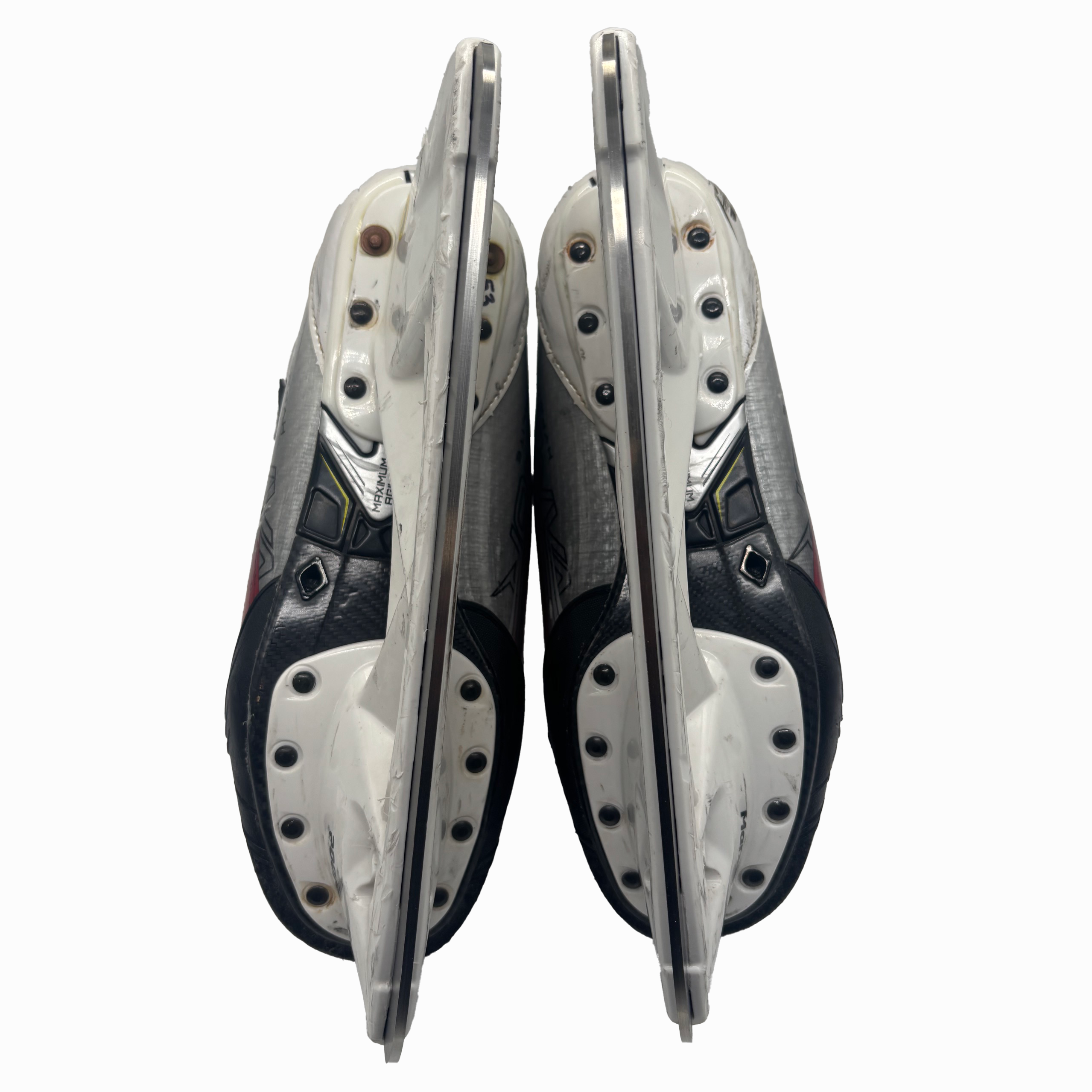 Bauer Vapor Hyperlite 2 - Patin de hockey Pro Stock AHL usagé - Taille 6.5D (rouge)
