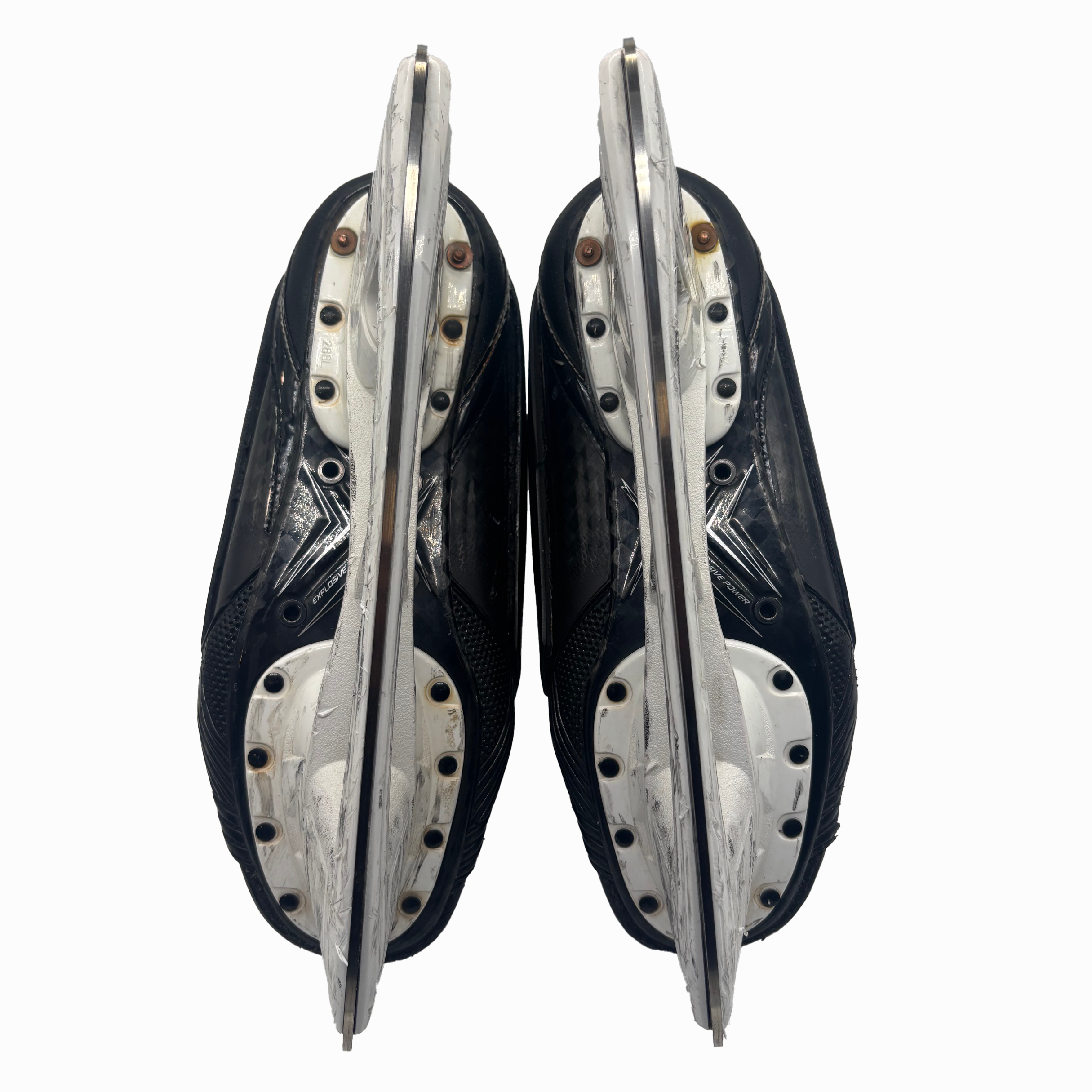 Patin de hockey Bauer Supreme Shadow – Neuf, modèle de pro, avec protecteurs contre les tirs – Taille 10EE (Noir)