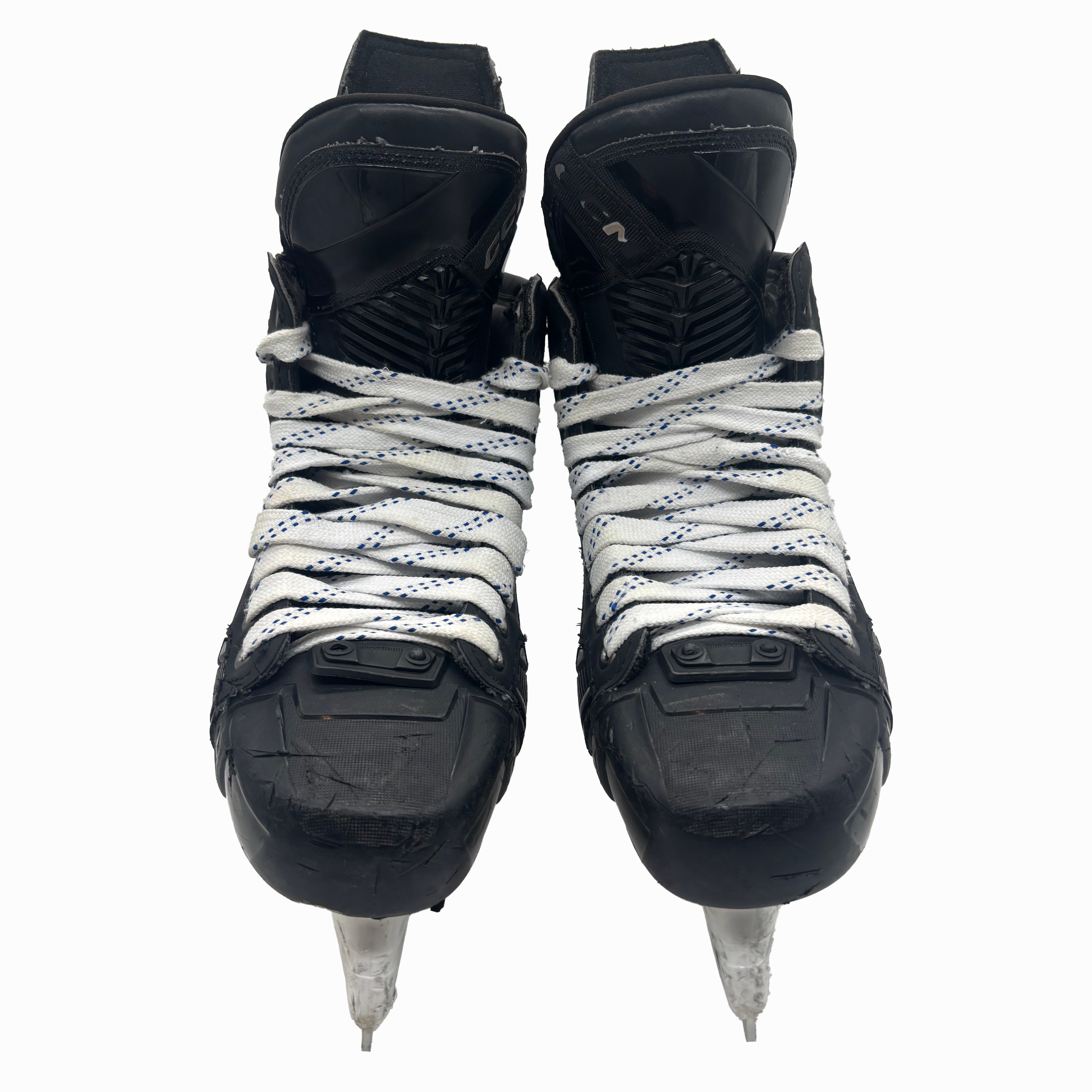 Patins de hockey usagés CCM Jetspeed FT6 Pro - Modèle Pro Stock - Pointure 7.5E (Noir)