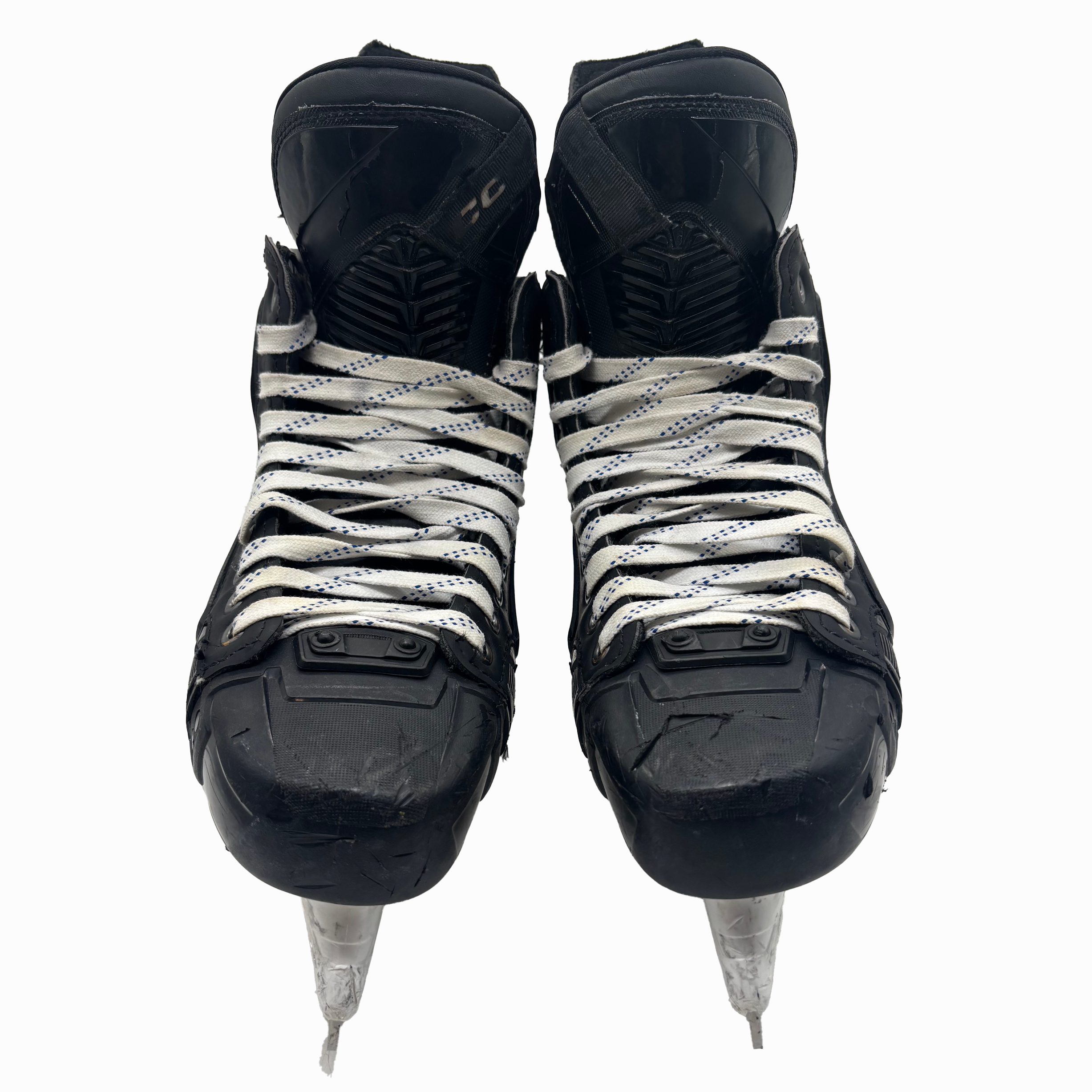 CCM Jetspeed FT6 Pro - Patins de hockey Pro Stock usagés avec protège-tirs - Taille 7.5E (Noir)