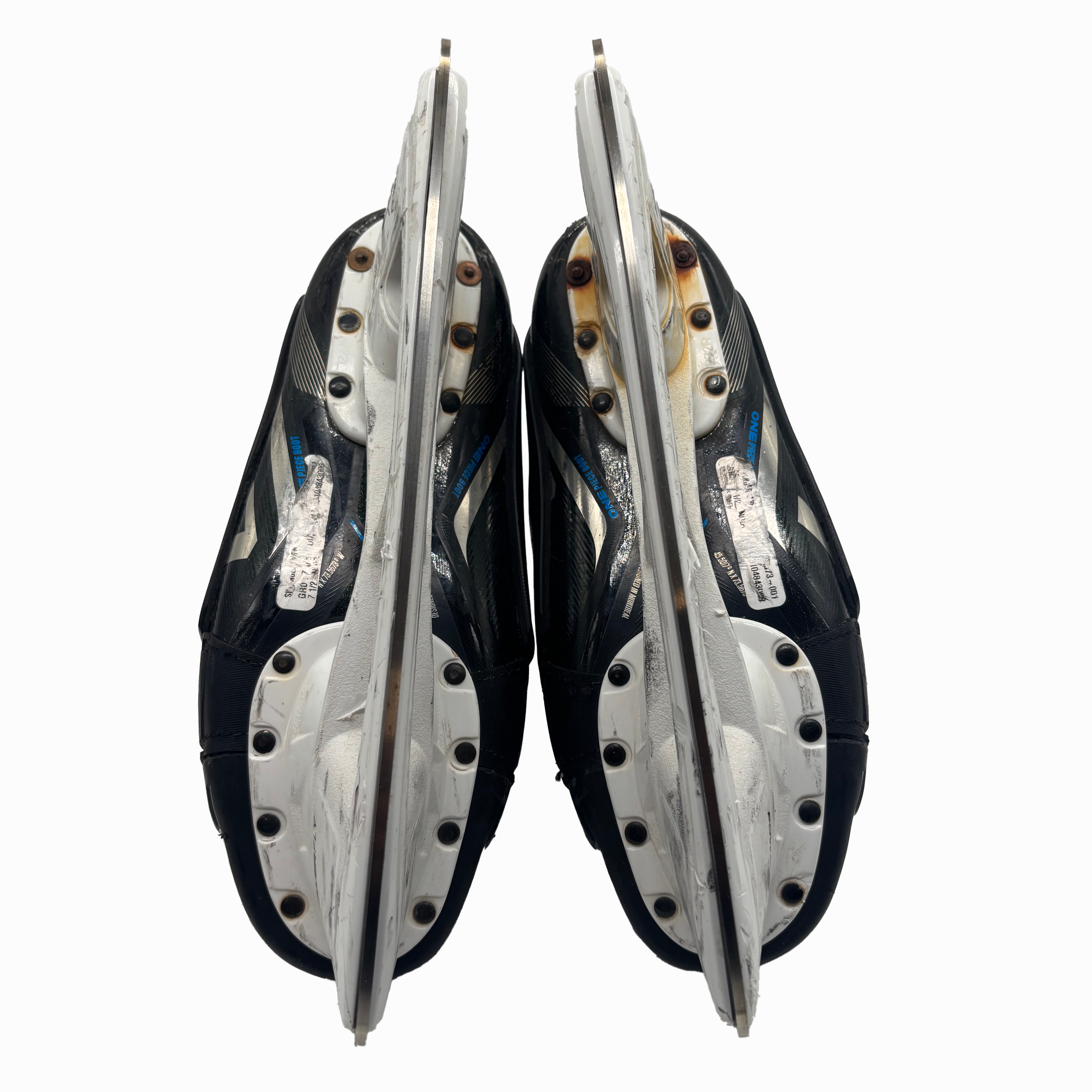 CCM Jetspeed FT6 Pro - Patins de hockey Pro Stock usagés avec protège-tirs - Taille 7.5E (Noir)