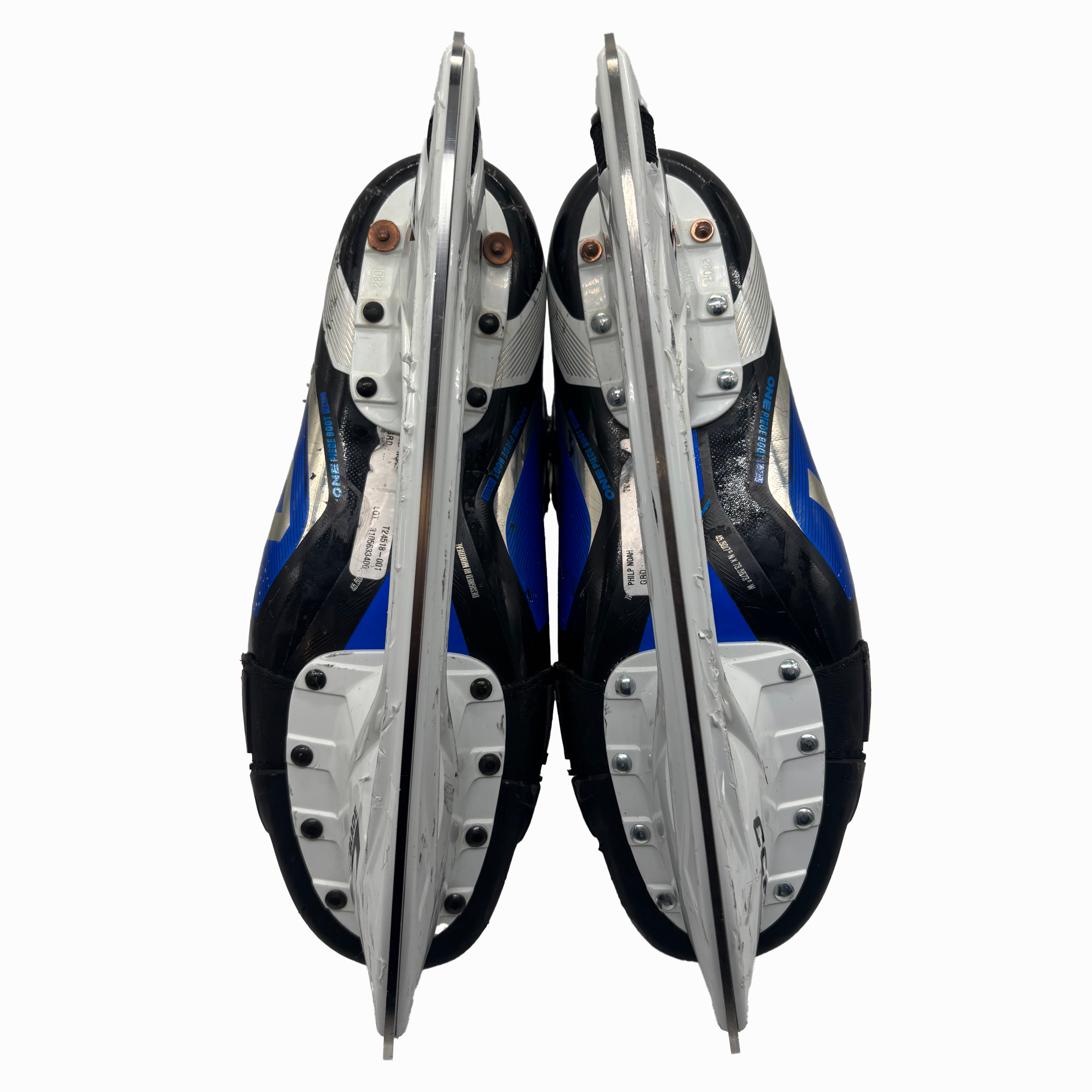 CCM Jetspeed FT6 Pro - Patins de hockey Pro Stock usagés - Taille 9.5D (Bleu)