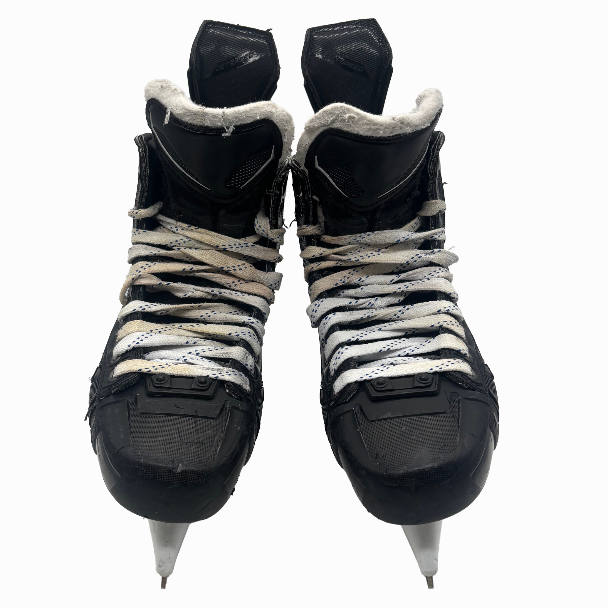 Patin de hockey sur glace professionnel CCM Jetspeed FT6 Pro - Usagé, de stock LNH - Taille 9E (Bleu)