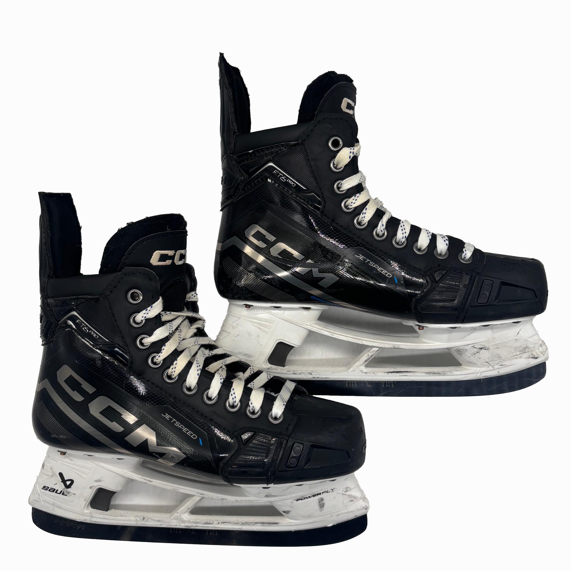 Patin à glace CCM Jetspeed FT6 Pro - Usagé, de stock professionnel - Taille 8D (Noir)