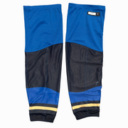 CCM - Chaussettes de match de hockey AHL usagées (Noir/Bleu/Or)