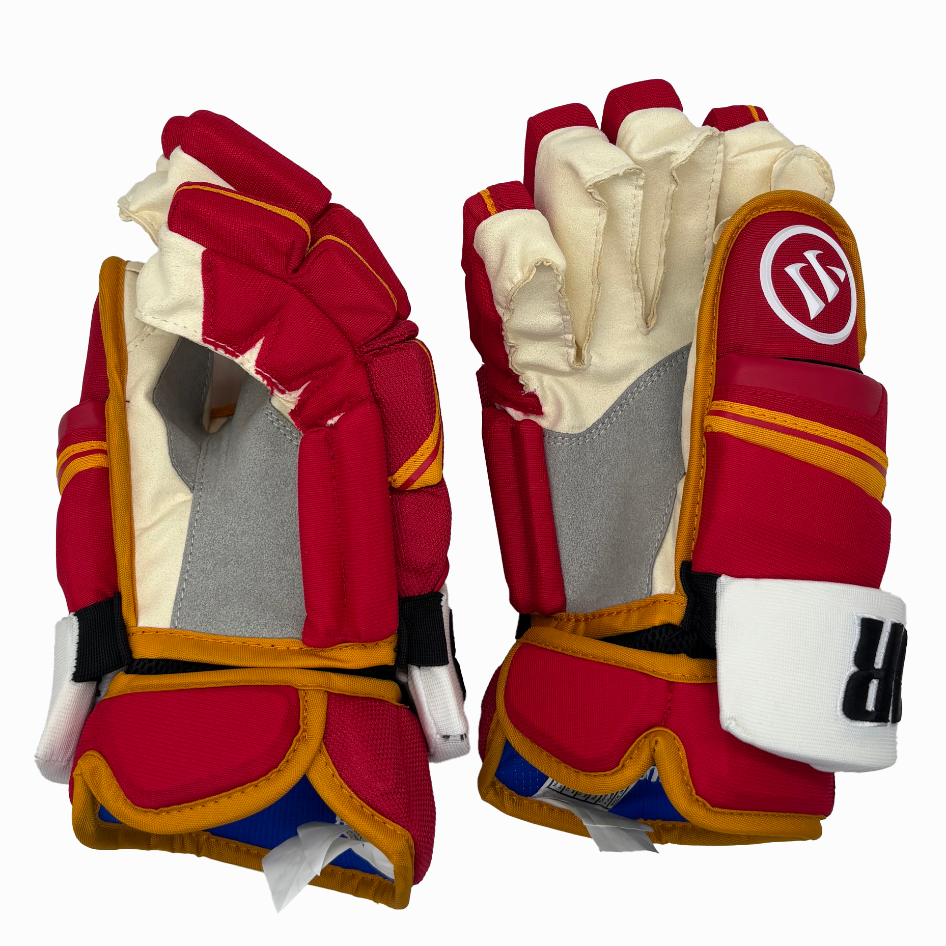 Warrior Covert QRE Pro - NHL Pro Stock Glove - Ryan Lomberg (Red/Yellow/White)
