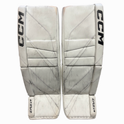 CCM Extreme Flex 6 - Used WHL Pro Stock Goalie Pads (White)