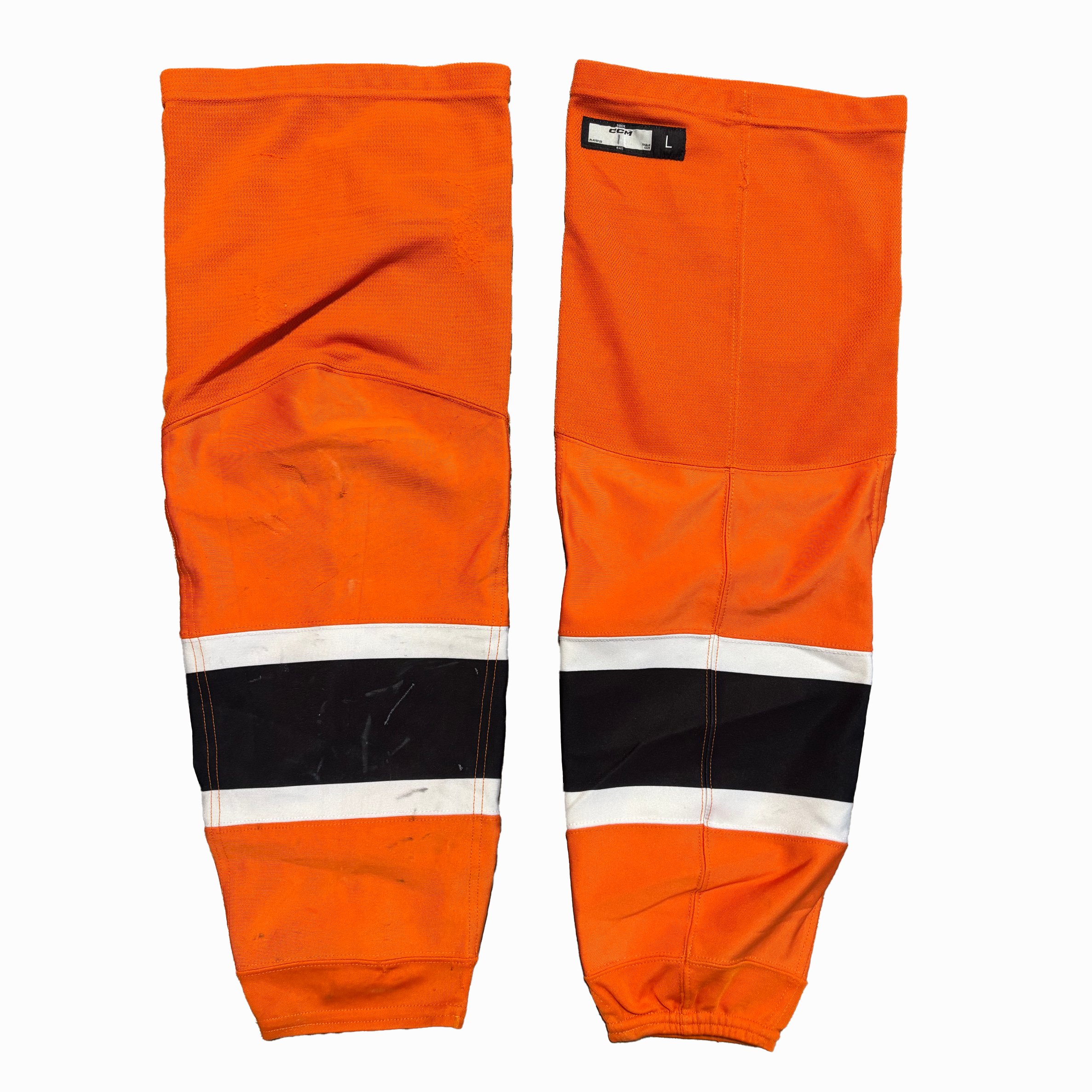 AHL - Used CCM Hockey Socks (Orange/Black/White)