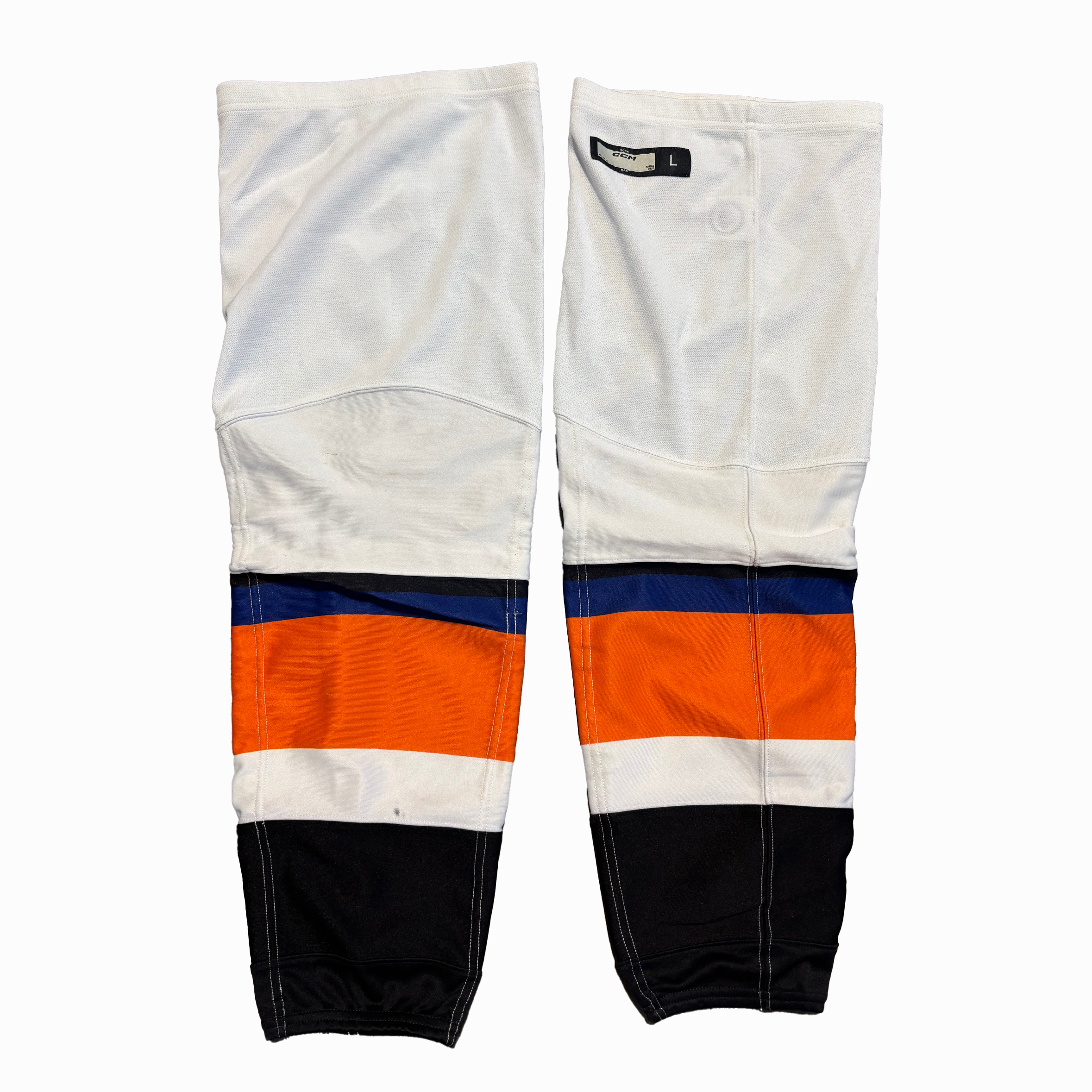 AHL - Used CCM Hockey Socks (White/Navy/Orange)