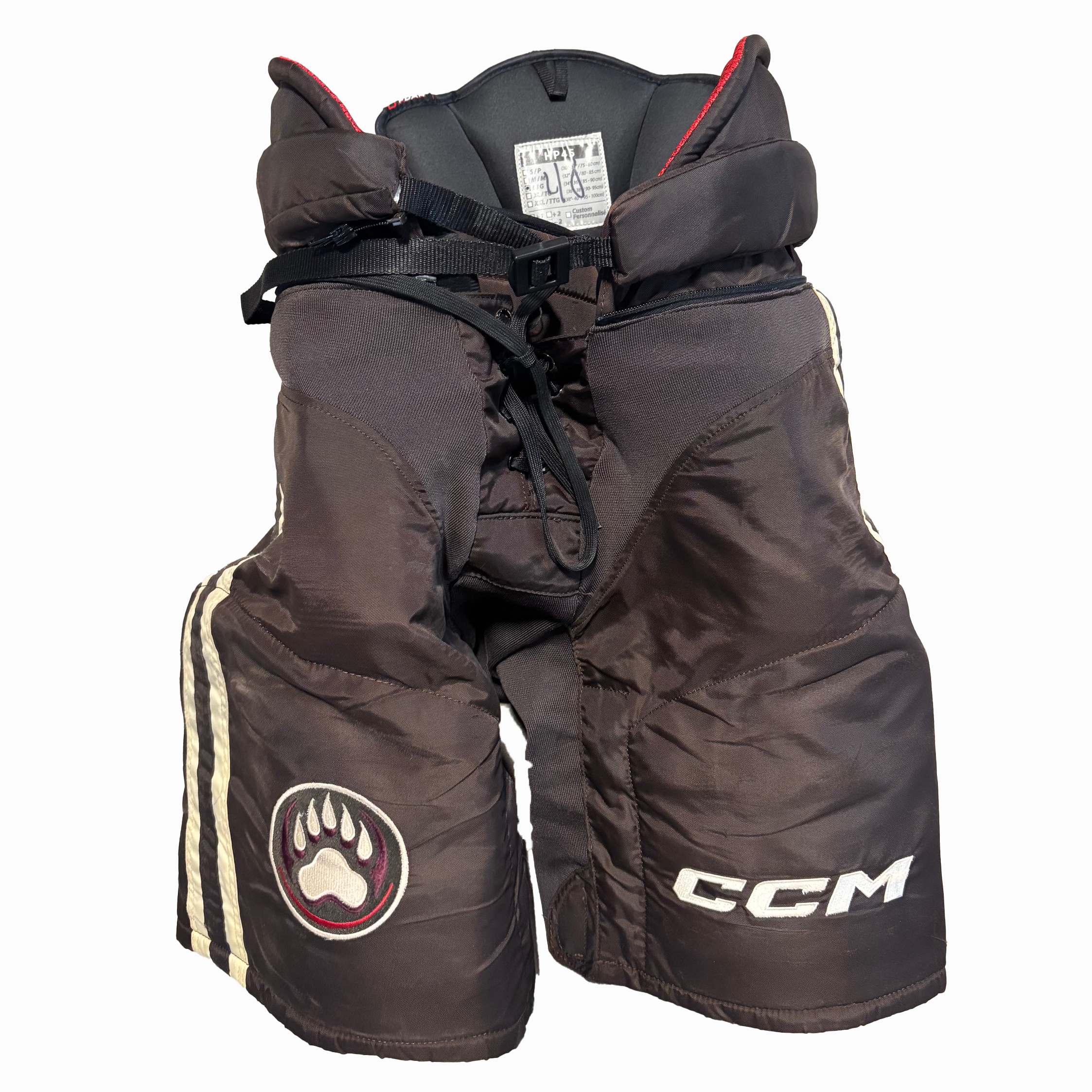 CCM HP45 - Used AHL Pro Stock Hockey Pants (Brown/Beige)