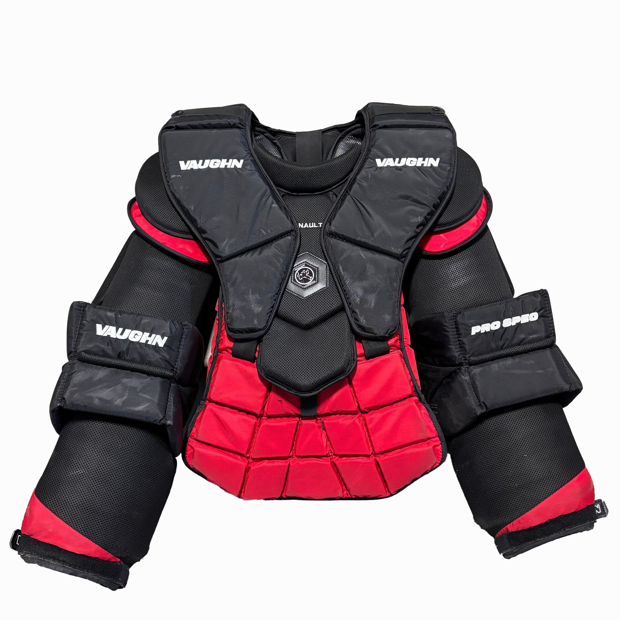 Vaughn Custom Pro Spec - Used Goalie Chest Protector (Black/Red)