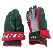 CCM HG12 - NHL Pro Stock Glove - Minnesota Wild (Green/Red/Gold)