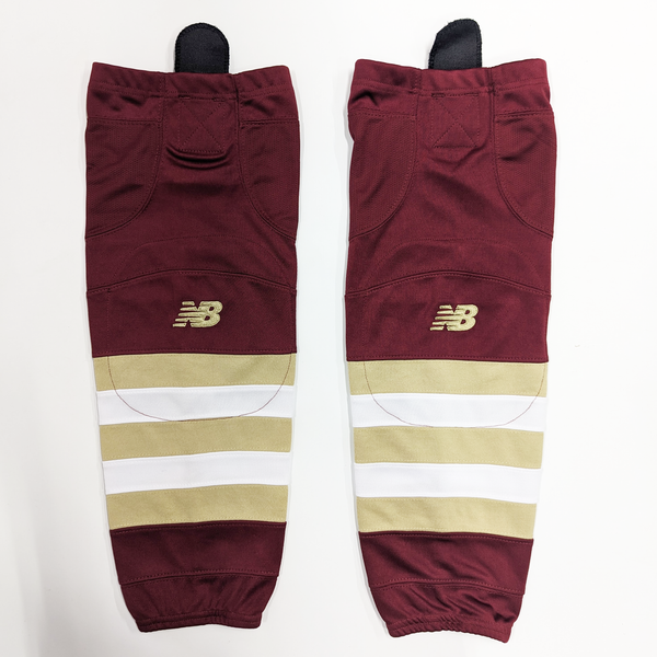 NCAA - Used New Balance Hockey Socks (Maroon/Gold/White)