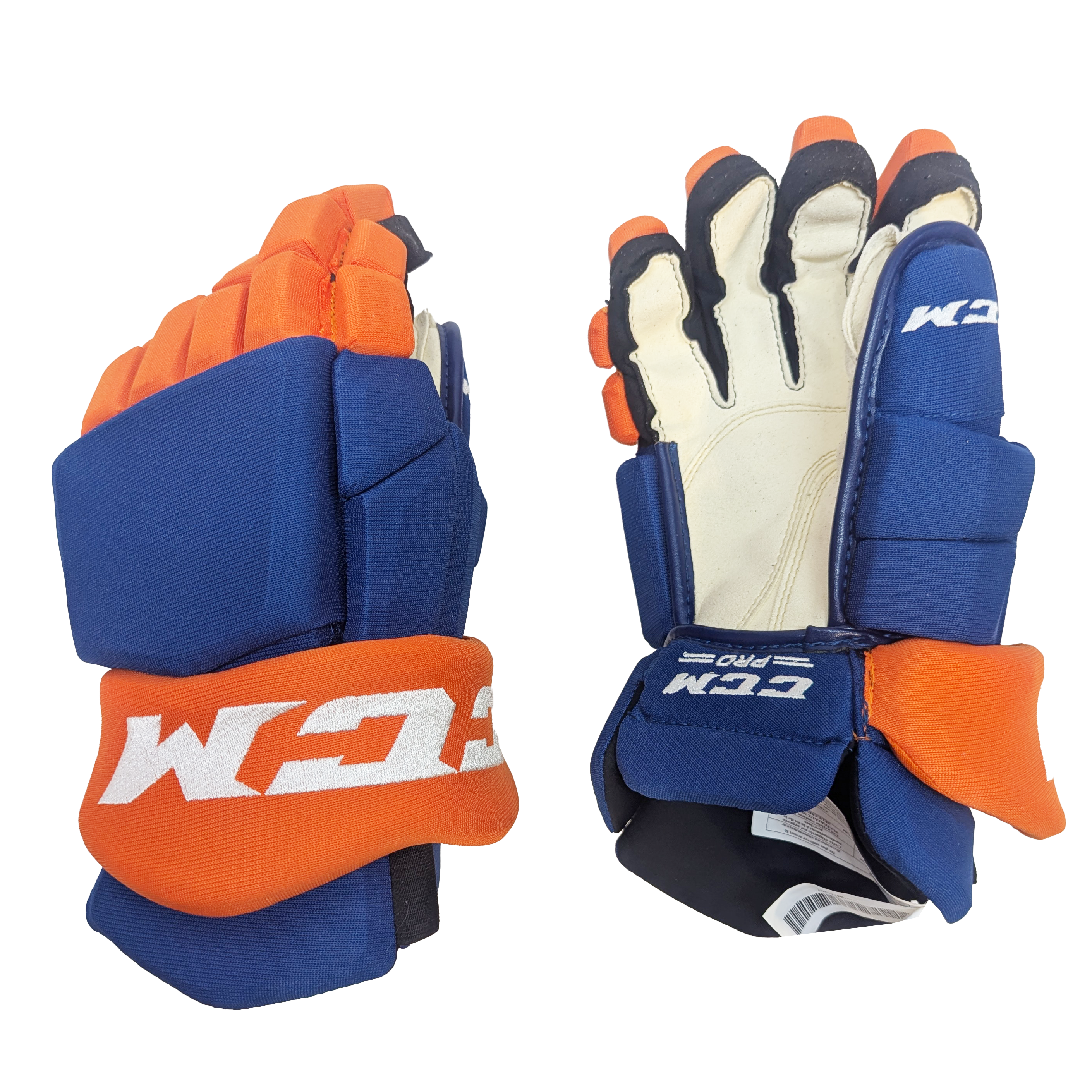 CCM HGTKPP - NHL Pro Stock Glove - Edmonton Oilers (Blue/Orange)