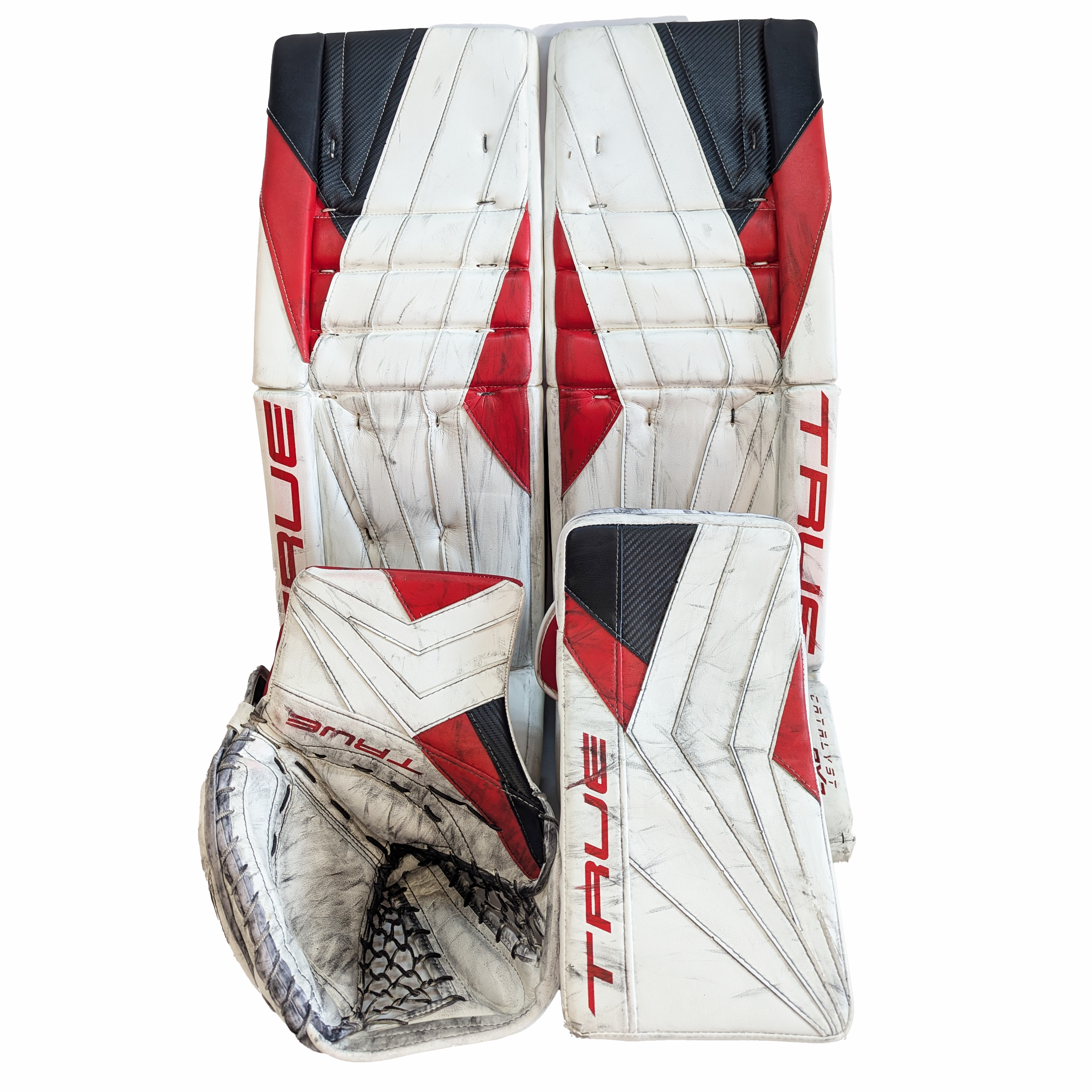 TRUE Catalyst PX3 - Used Pro Stock Goalie Full Set (White/Black/Red)