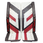 True HZRDUS PX4 - Used NCAA Pro Stock Goalie Pad Set (White/Brown/Red)