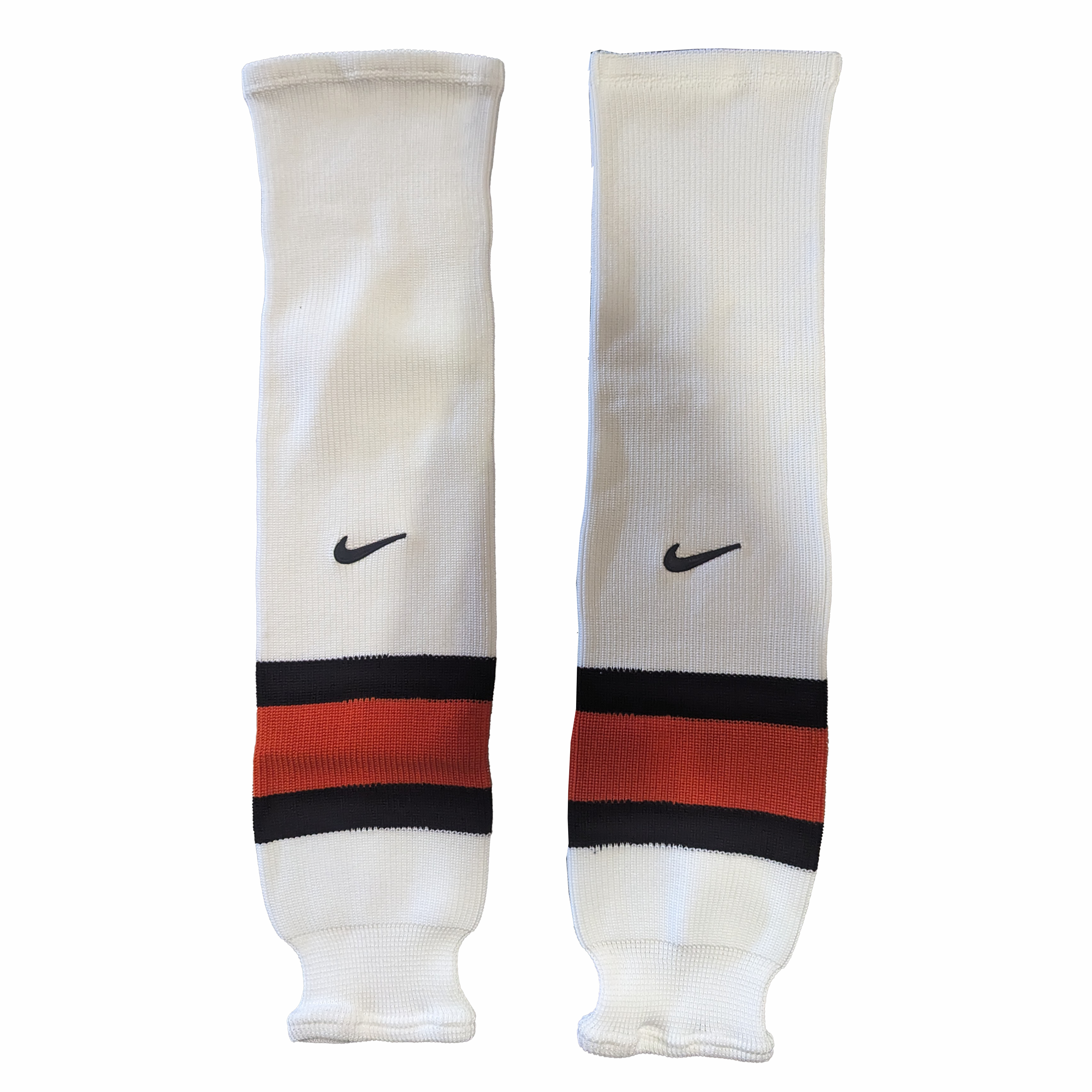 Nike New Knit Hockey Socks White Black Orange