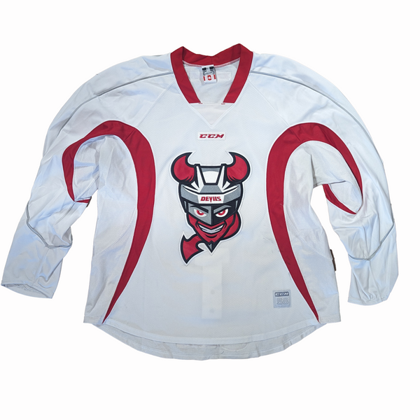 AHL - Used CCM Practice Jersey - Binghamton Devils (White)