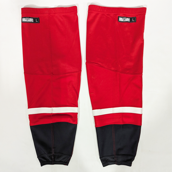 OHL - Used CCM Hockey Sock (Red/White/Black)