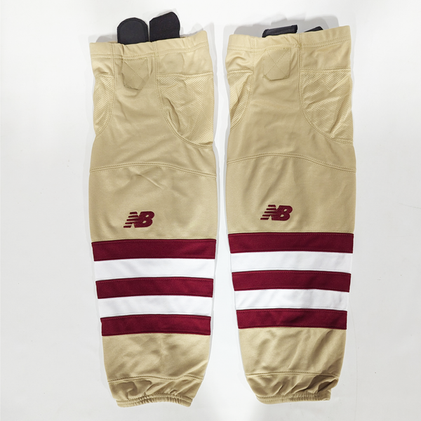 NCAA - Used New Balance Hockey Socks (Gold/Maroon/White)