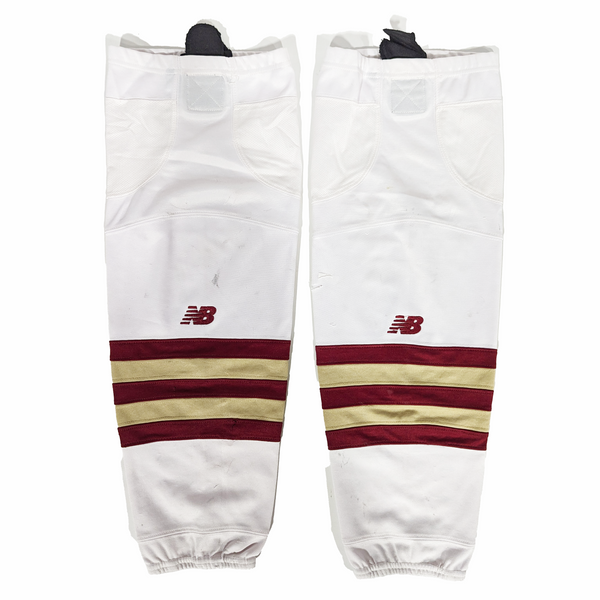 NCAA - Used New Balance Hockey Socks (White/Gold/Maroon)