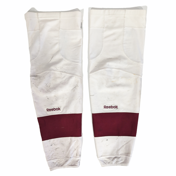 OHL - Used Reebok Hockey Socks (White/Maroon)