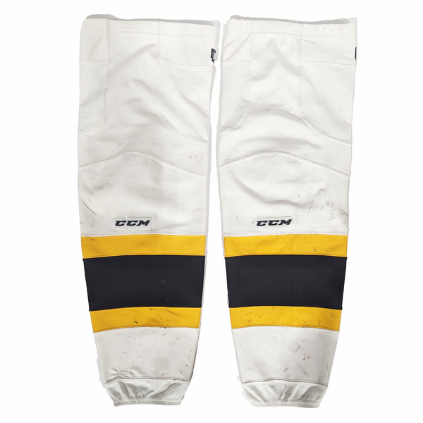 OHL - Used CCM Hockey Sock (White/Yellow/Black)