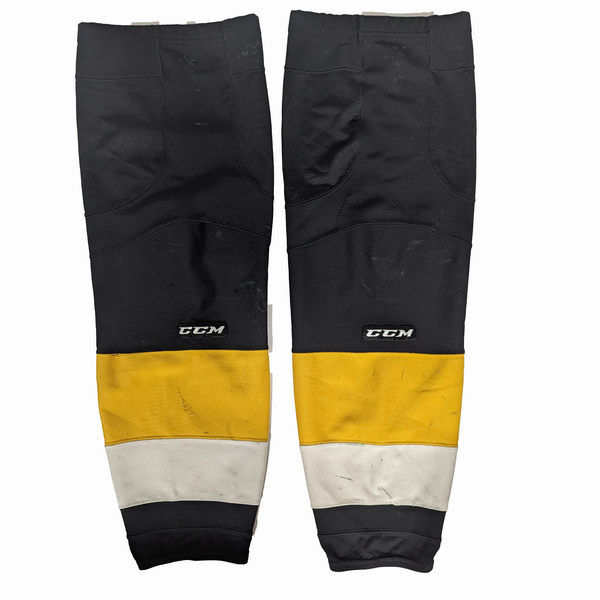 OHL - Used CCM Hockey Sock (Black/White/Yellow)