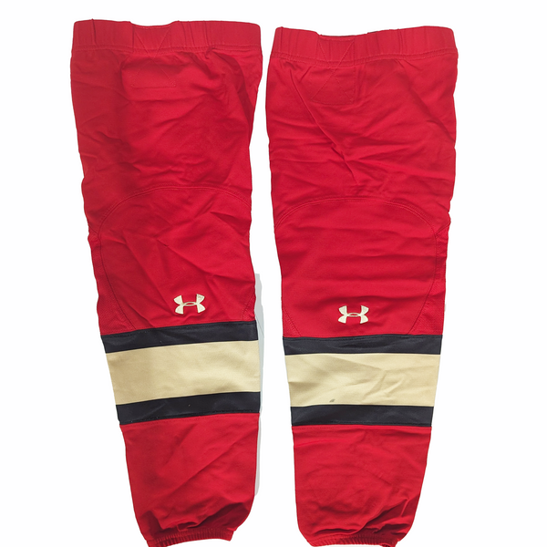 NCAA - Used Under Armour Hockey Socks (Red/Gold/Black)
