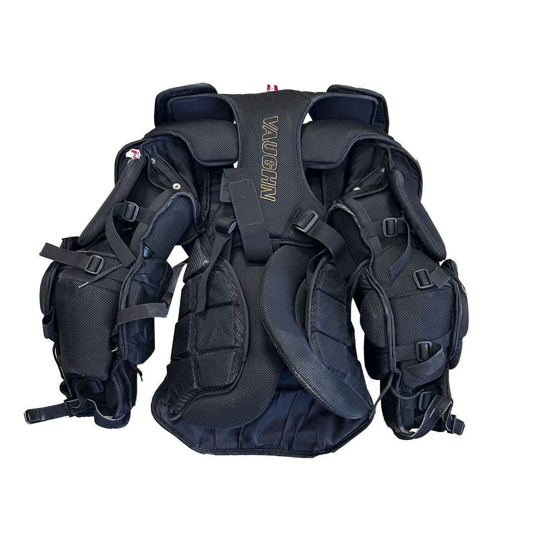 Vaughn Velocity V10 Pro Spec - Used Pro Stock Goalie Chest Protector (Black)