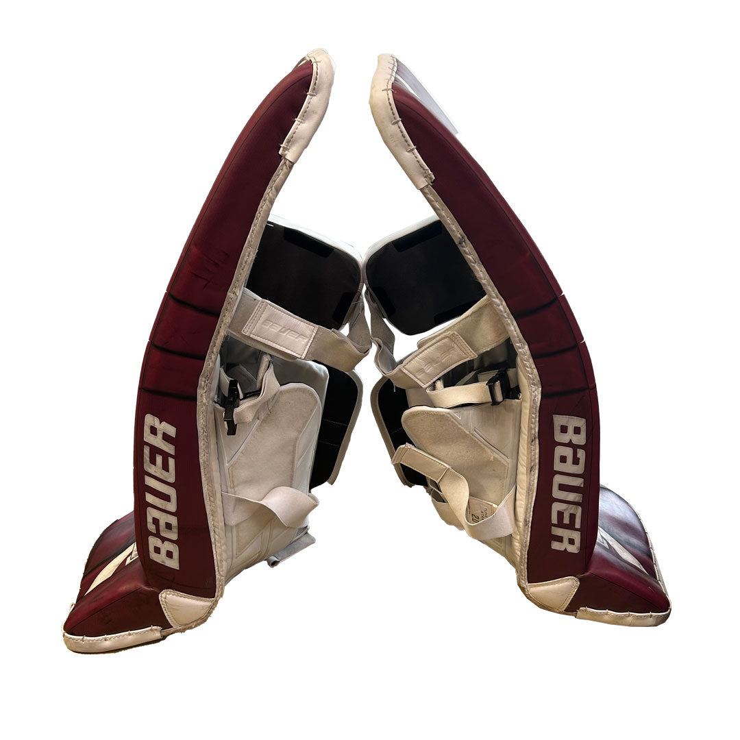 Bauer Vapor Hyperlite 2 - Used Pro Stock Goalie Full Set (Maroon) *Dressed as Bauer Reactor*
