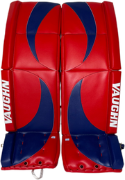 Vaughn Velocity V9 - NHL Pro Stock Goalie Pads - Keith Kinkaid (Red/Blue)
