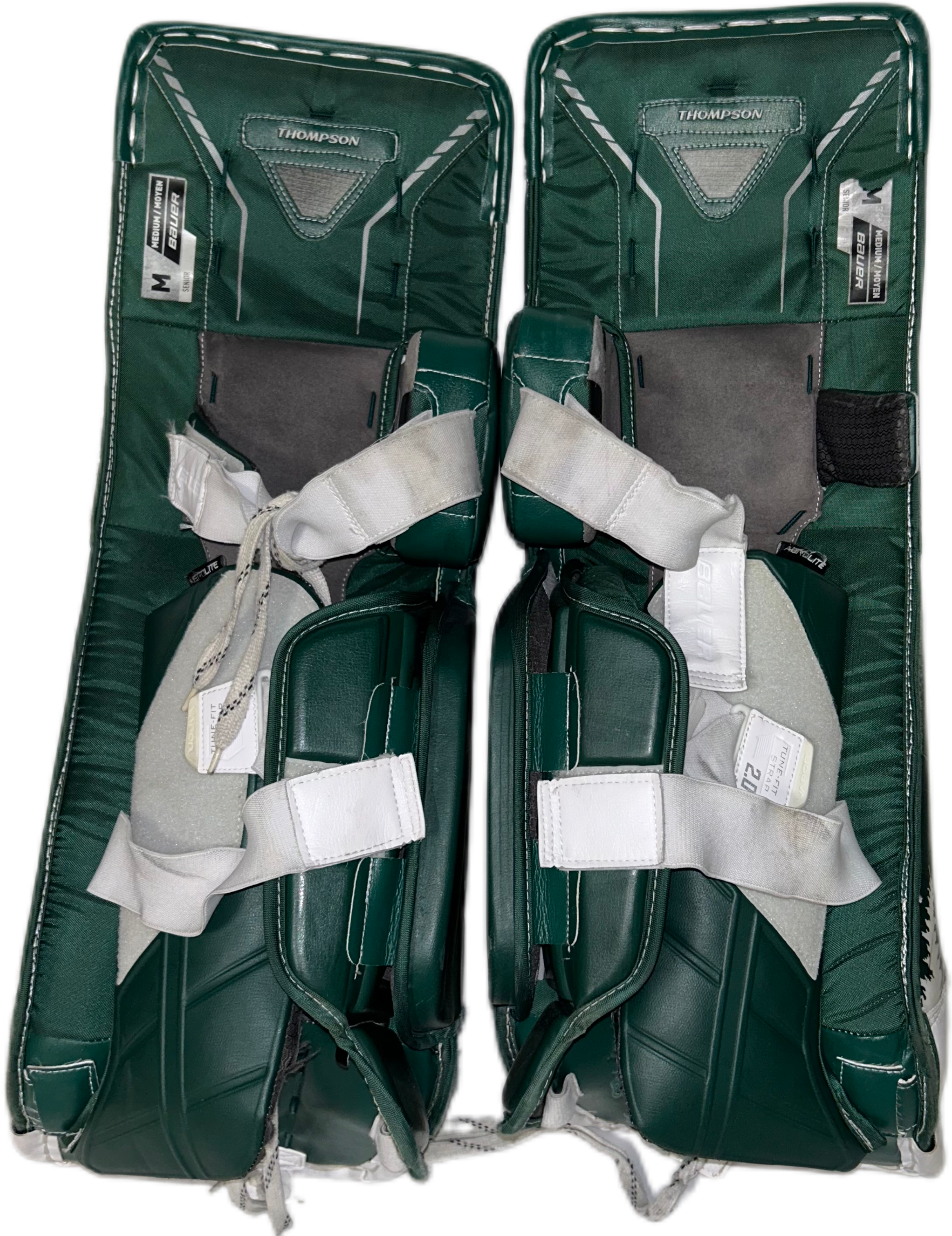Bauer Vapor Hyperlite - Used Pro Stock Goalie Pads (Green/White)