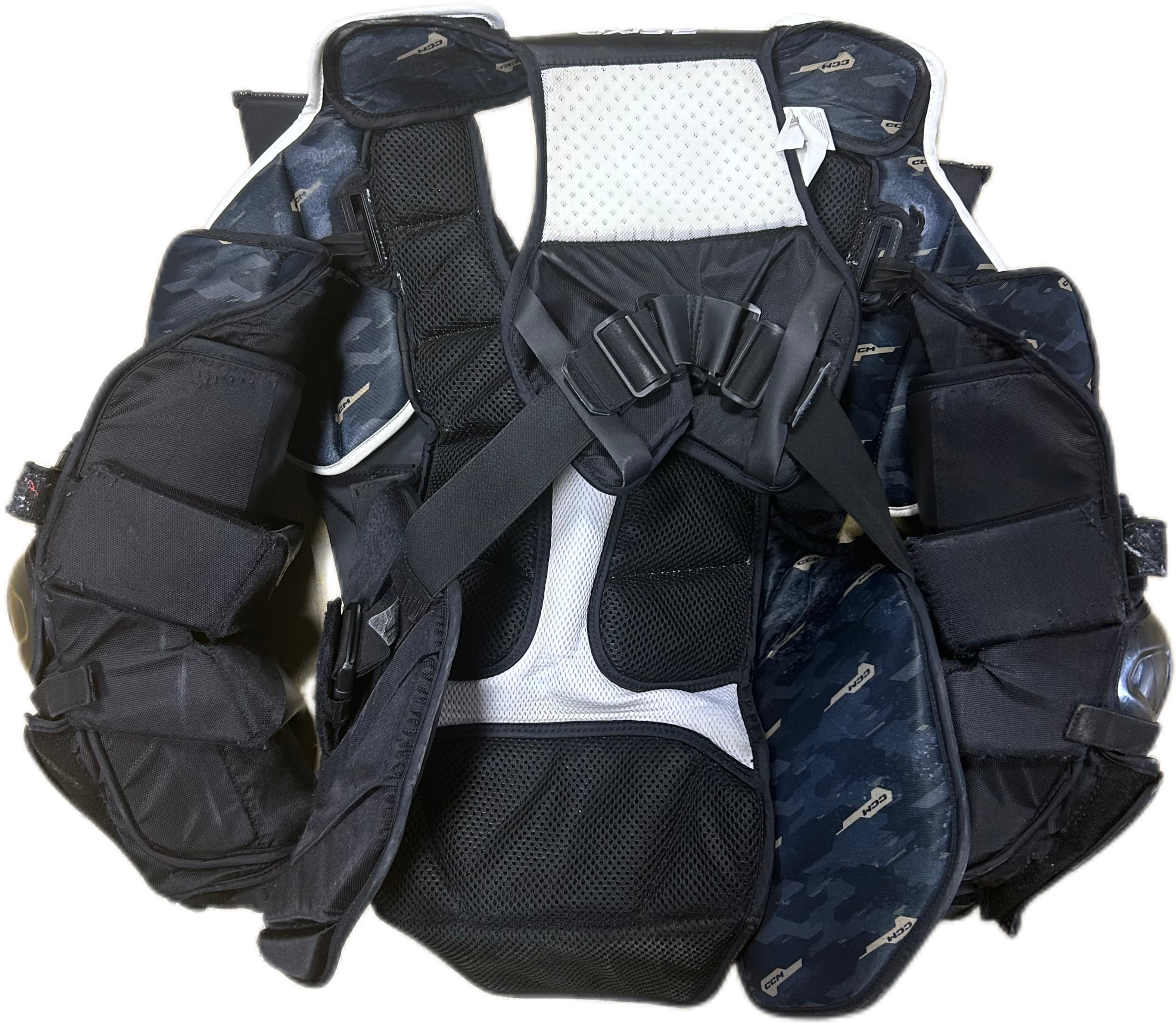 CCM Axis 2 - Used Pro Stock Goalie Chest Protector (Black/White)