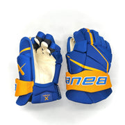 Bauer Vapor Hyperlite - NCAA Pro Stock Hockey Gloves (Blue/Yellow)