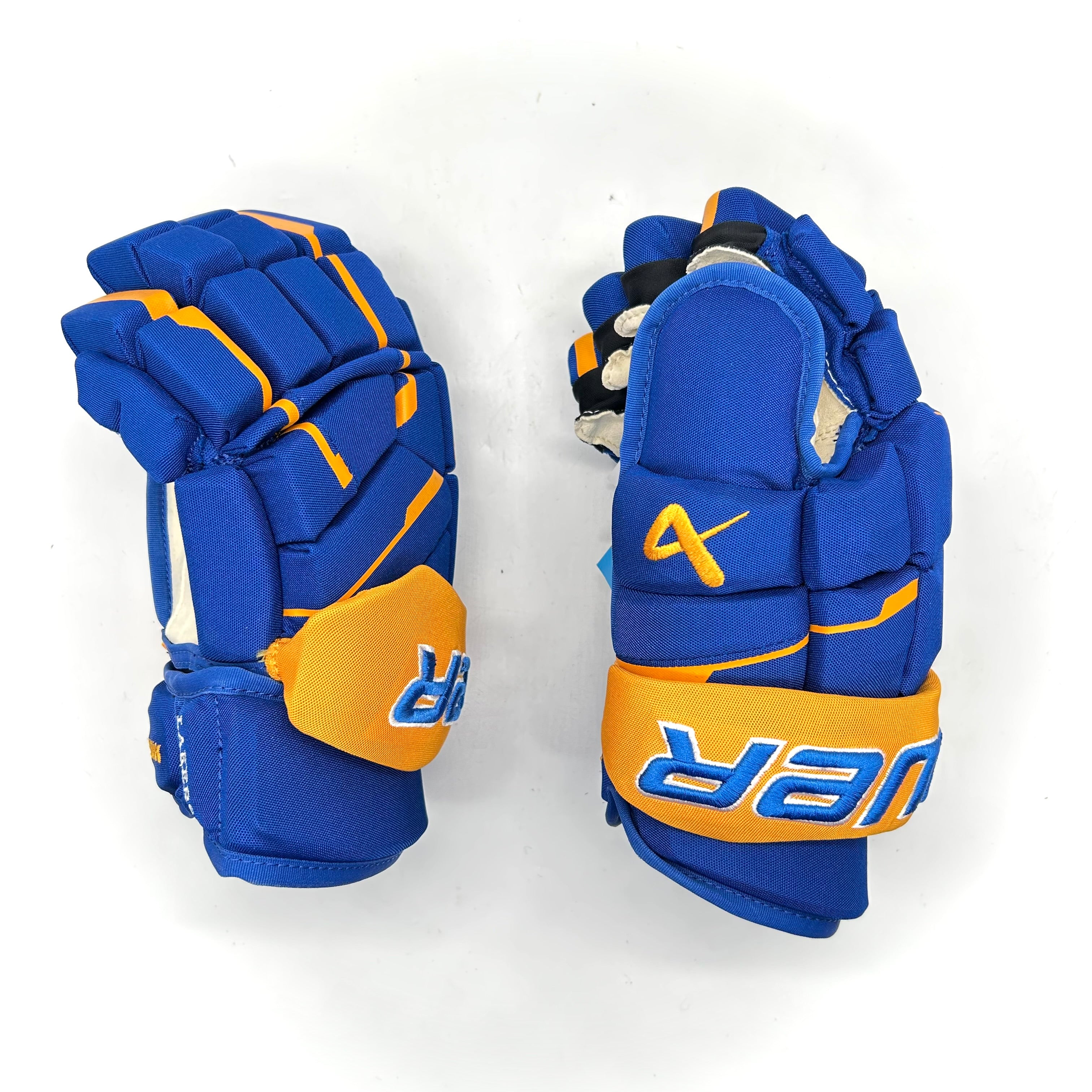 bauer mach handschuhe Bauer Supreme Mach - NCAA Pro Stock Hockey Gloves (Blue/Yellow)