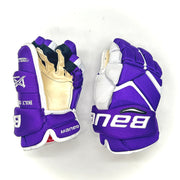 Bauer Vapor 1X Pro Lite - NCAA Pro Stock Hockey Gloves (Purple/White)
