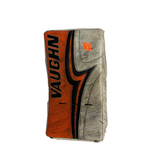 Vaughn Velocity V7 Pro XR - Used Pro Stock Goalie Blocker - Full Right - (White/Black/Orange)