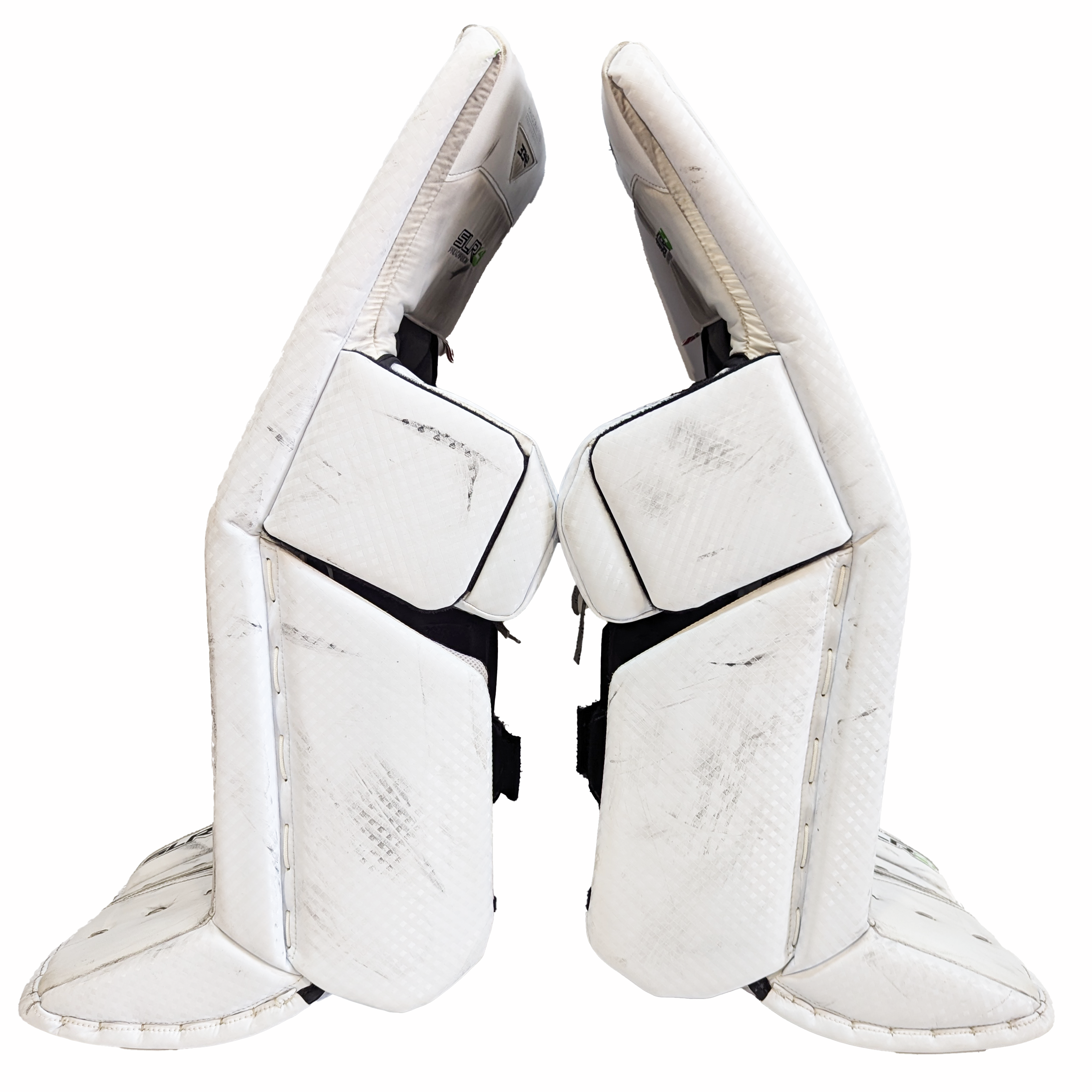 Vaughn Ventus SLR4 Pro Carbon - Used Pro Stock Goalie Pad Set (White/Black)