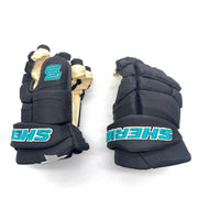 Sherwood Pro - Gant professionnel NHL - San Jose Sharks (Noir/Turquoise)