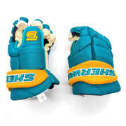 Sherwood Pro - Gant de hockey Pro Stock LNH - San Jose Sharks (Turquoise/Or)