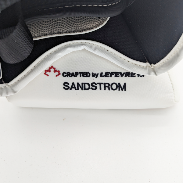 Felix Sandstrom - True L20.2 - NHL Pro Stock Goalie Glove (White/Orange)